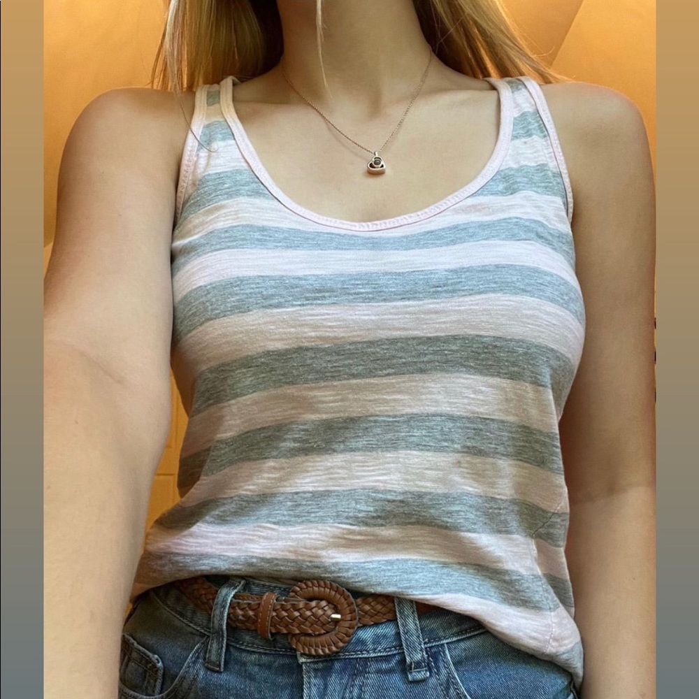 Pink and grey tank